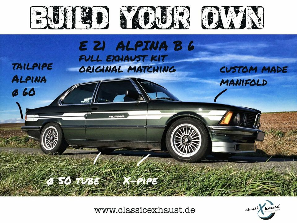 BMW E21 323i 320 6 Alpina C1 B6 Auspuff exhaust stainless in