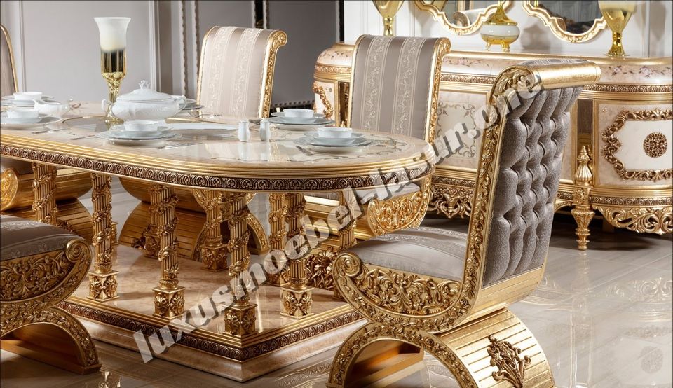 Esszimmer Luxus Möbel Tisch Stuhl Kommode Vitrine in Essen