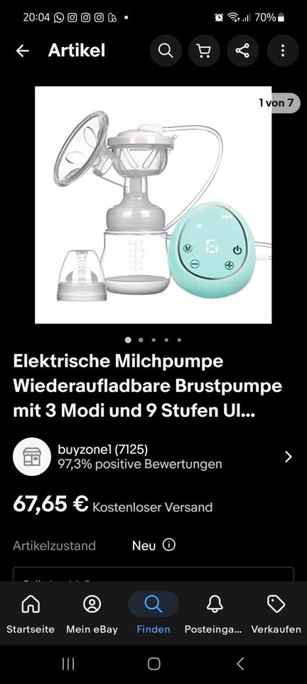 Elektrische Milchpumpe in Adendorf