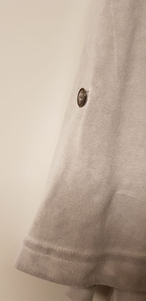 Bluse, Halbarmbluse, grau, kurze Knopfleiste, Kenny S., Größe 42 in Großbeeren