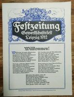 Typographische Mitteilungen - Festzeitung 1912 Leipzig Sachsen - Halsbrücke Vorschau