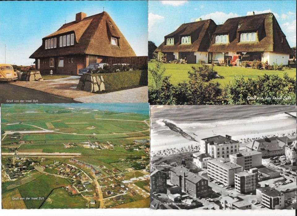 4 Postkarten von Bauprojekten auf Sylt in Loxstedt