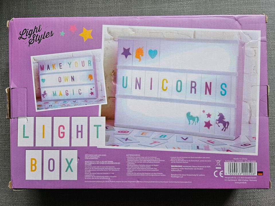 Light Box unicorns Licht Lampe für Mädchen wie neu in Hamburg