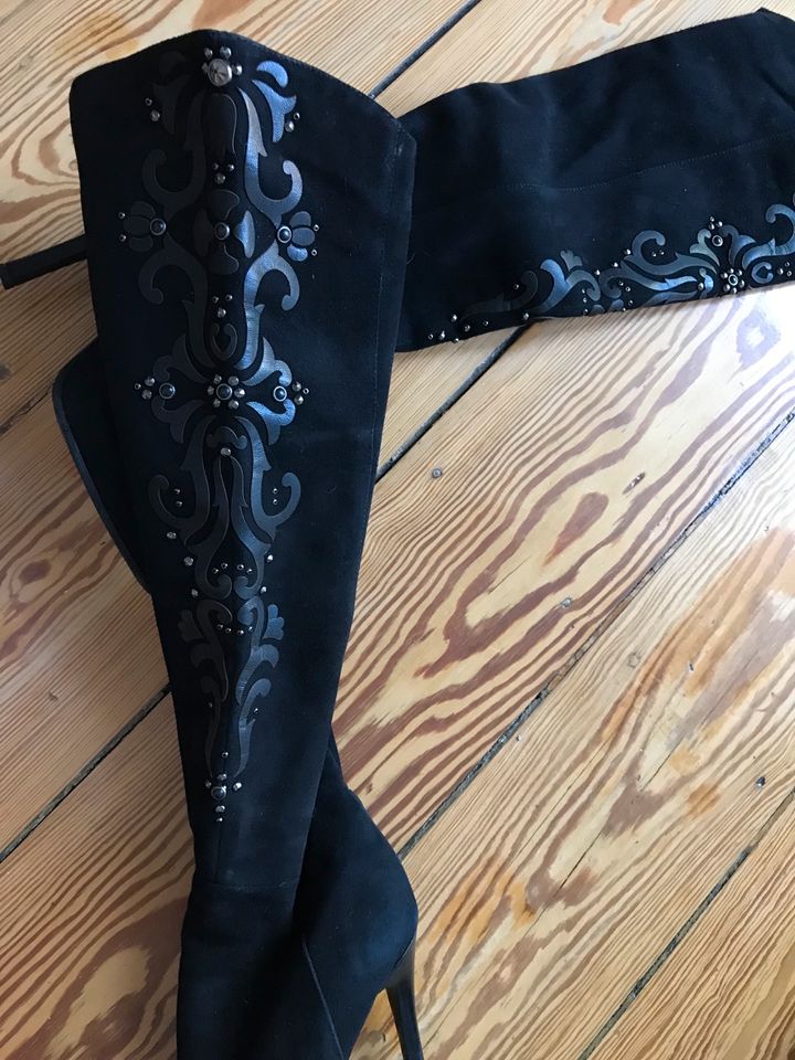 Elegante Echtleder Stiefel von Attizzare/ Schwarz / Top/ Größe 39 in Hamburg