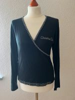 Pullover 38 40 L schwarz Christian Dior V-Ausschnitt Glitzer Bayern - Simbach Vorschau