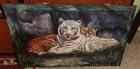 Kunstdruck 2 Sumatra Tiger umschlungen - 3D Effekt - sehr schön München - Moosach Vorschau