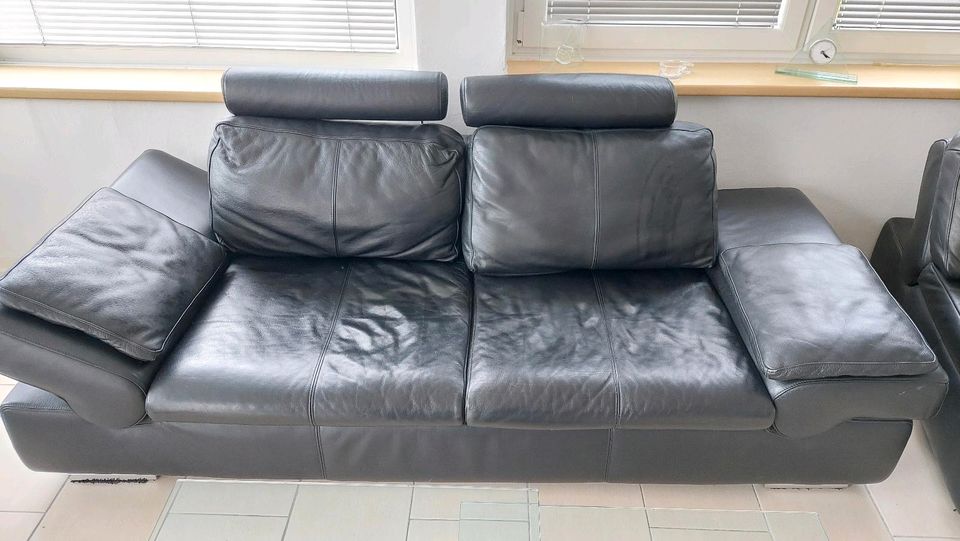 Leder Couch und Sessel in Geestland