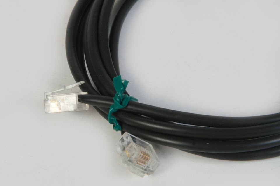 Telefonkabel 1.90m 2x RJ11 6P4C Westernstecker Tel Fax Modemkabel in Berching