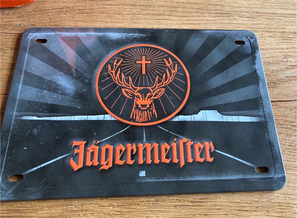 Jägermeister Schnapsbrett-Schnapsgläser-Schild -German Tiki in Tangstedt 