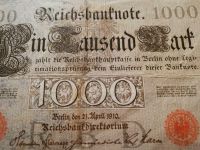 ORGINAL 1000 Mark Reichsbanknote 21.April 1910 Brandenburg - Neuruppin Vorschau