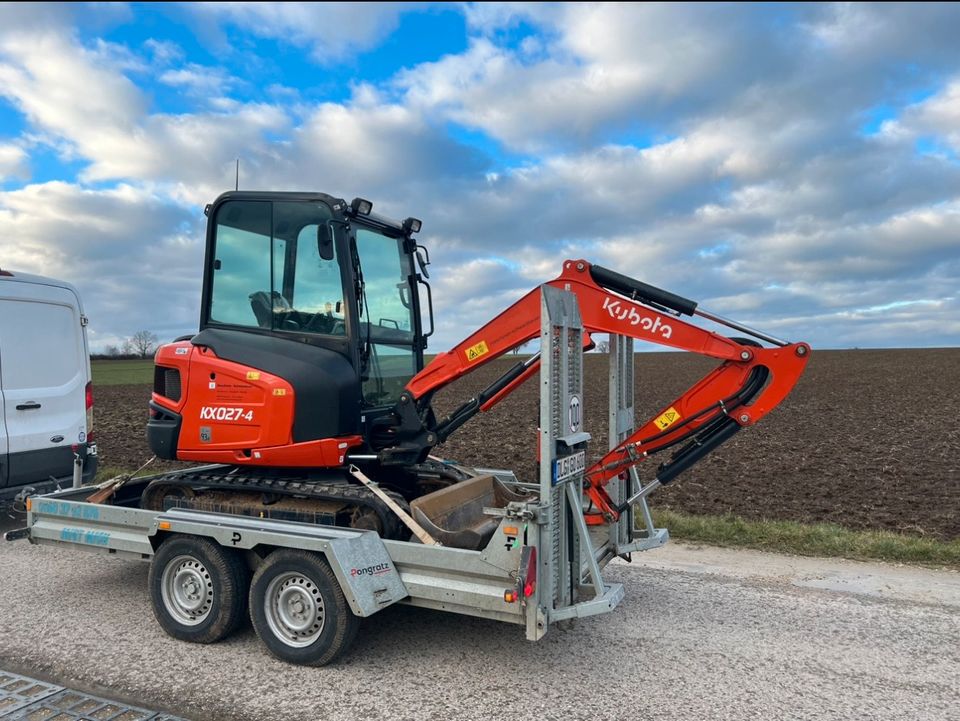 Minibagger Mieten Kubota KX27-4 in Bachhagel