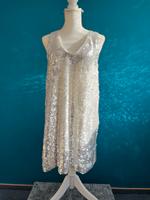 Mango Pailettenkleid weiß Gr.L NEU Wurster Nordseeküste - Dorum Vorschau