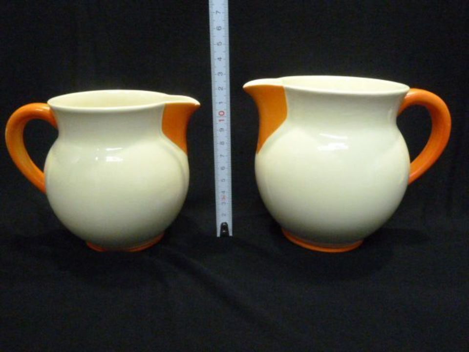 2 Waechtersbach/Wächtersbach Art Deco 1930 Krug Creme/Orange in Schwäbisch Gmünd