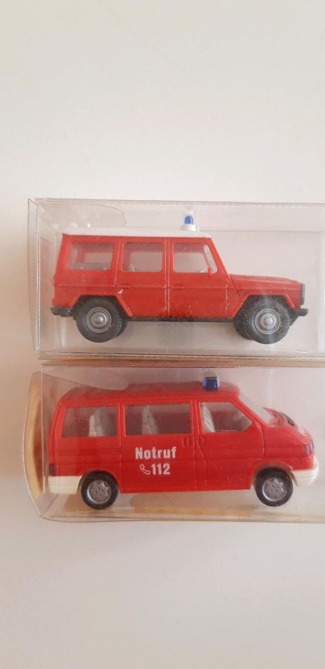 Wiking Feuerwehr VW T4 und MB G Modell in Tecklenburg