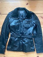 Vero Moda Lederjacke Echtleder Schwarz mit Gürtel Berlin - Friedenau Vorschau