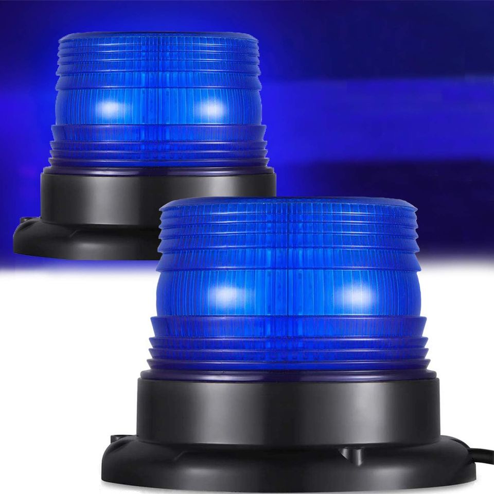 Blaulicht Auto Blitzleuchten Magnetfuß LED Rundumleuchte Blinkleu