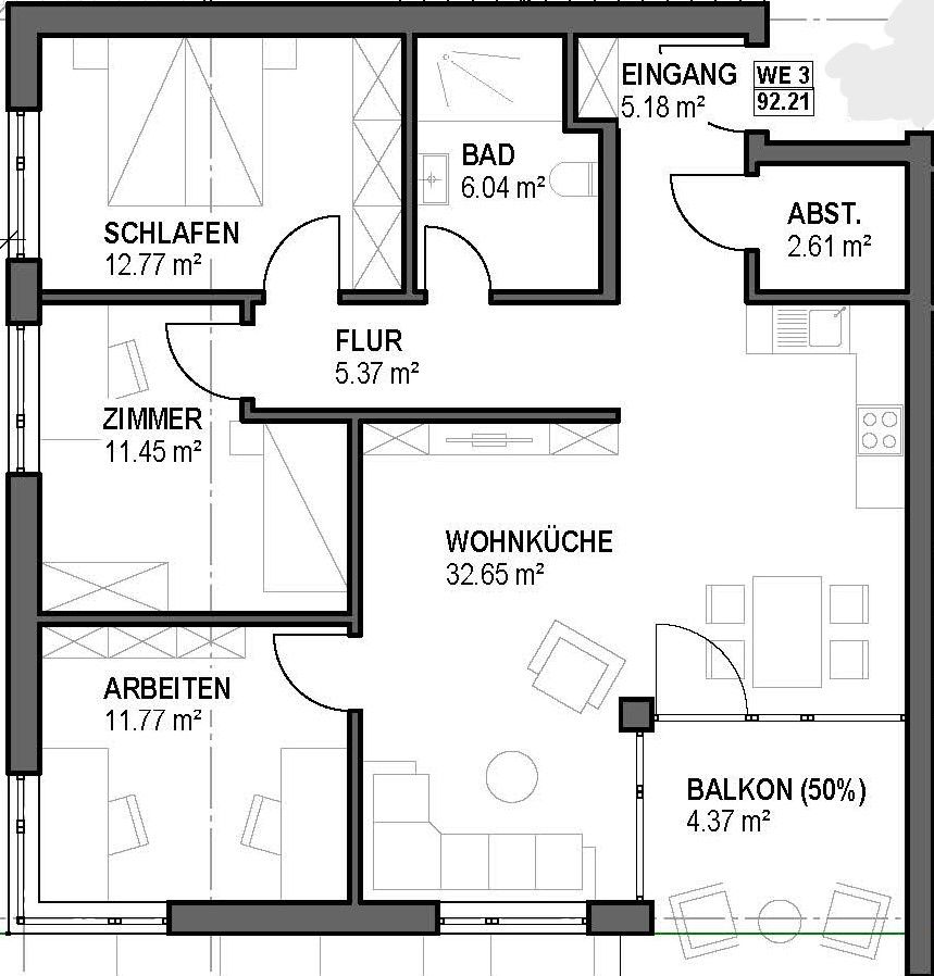 Neubau in bester, zentraler Lage (WE3) in Bad Arolsen