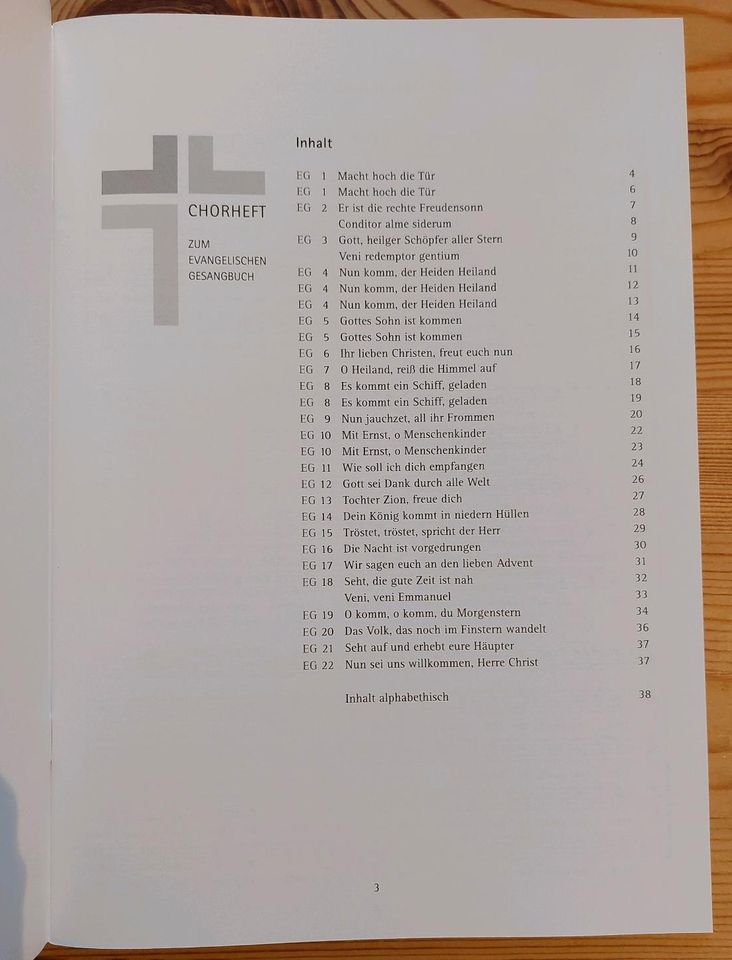 Chorheft zum evangelischen Gesangbuch, Weihnachten und Advent in Freiburg im Breisgau