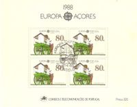 Portugal-Azoren Block 9 ° Europa 88 Transport Pferdeomnibus Autos Nordrhein-Westfalen - Kamen Vorschau