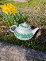 Retro  Vintage antik Porzellan Teekanne Kanne DDR gold grün Muste Dresden - Cotta Vorschau
