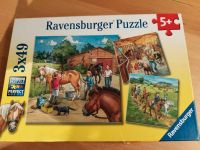 Puzzle 3x 49 Teile, Ravensburger, Bauernhof , Pferde Sachsen - Taura Vorschau