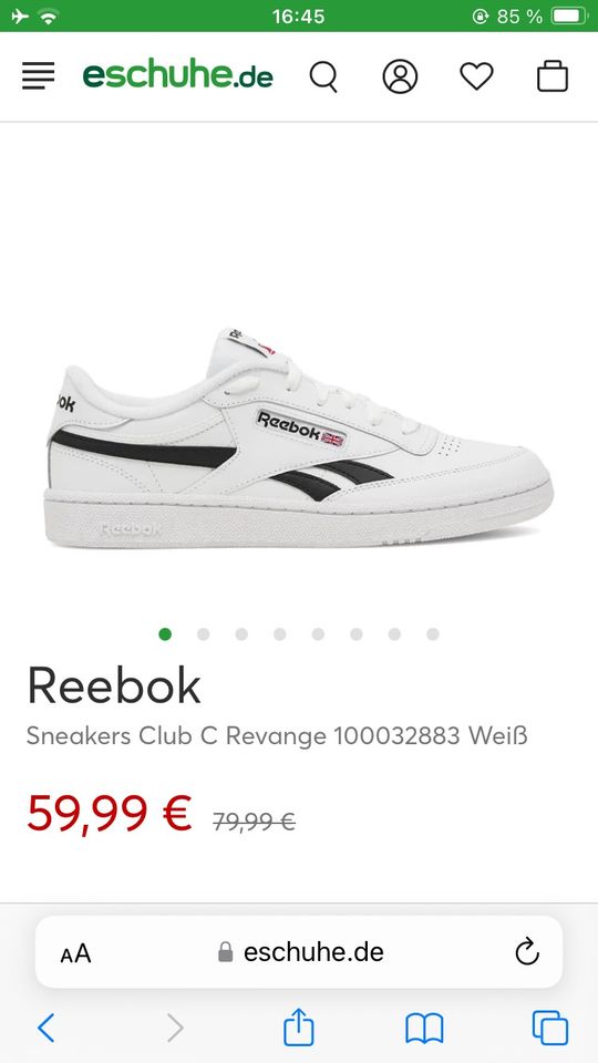 Reebok Club C, Sneakers, Leder, neuwertig, Np 80 in Berlin