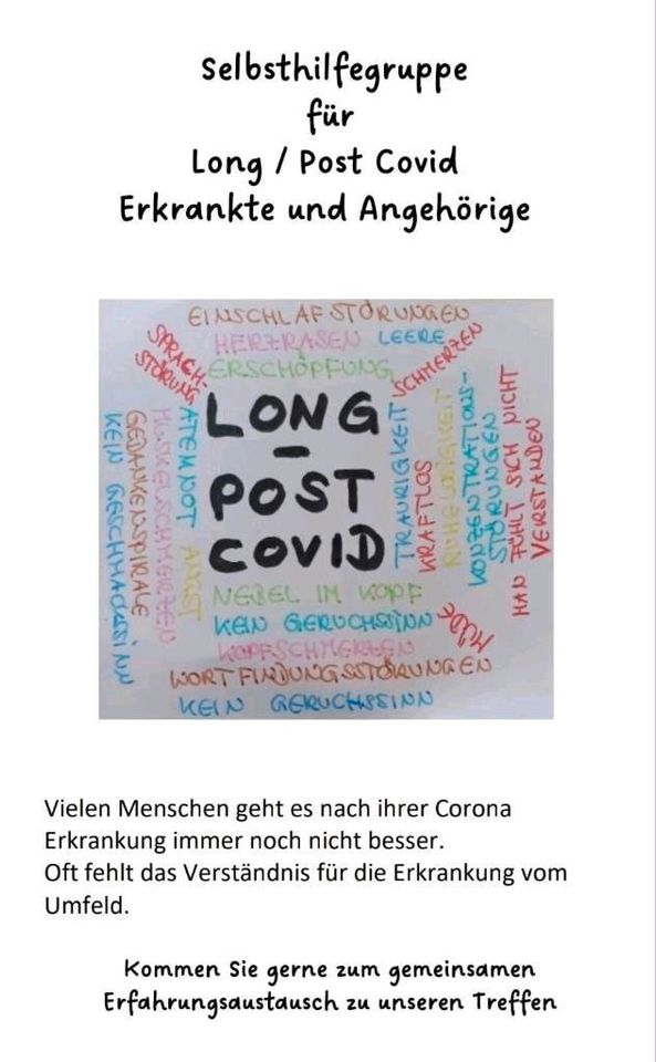 Treffen Selbsthilfegruppe Long/Post Covid DLG am 04.07.24 in Wertingen