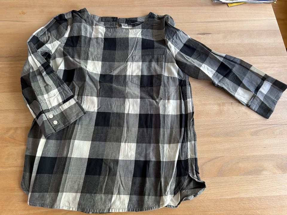 Marc o Polo Bluse, große Karos, grau/weiß/schwarz, 36 in Poxdorf