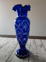 Handbemalte Vase aus blauem Glas Bayern - Königsbrunn Vorschau