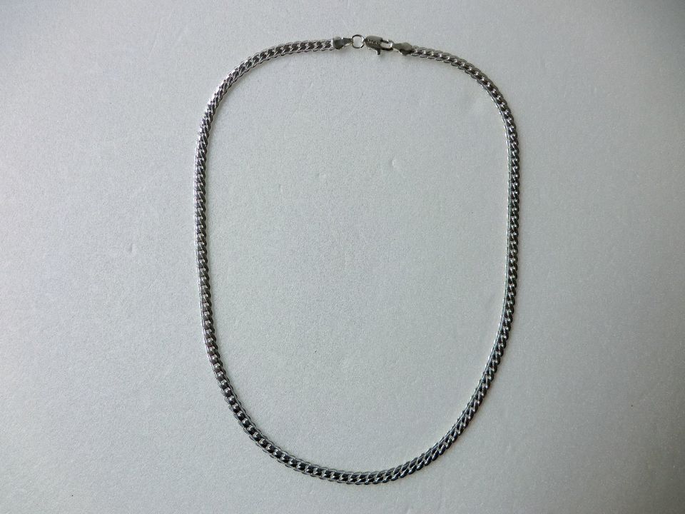 Versilberte Kette, hoch glänzend, L 50 cm, ⌀ 5 mm in Mainz