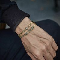 Armband 2er Set Elegant Unisex Herren Stein Perlen Flexibel Gold Baden-Württemberg - Öhringen Vorschau