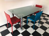 3x cattelan italia Lederstuhl in rot + blau (Esszimmer Stuhl) Nordrhein-Westfalen - Hamminkeln Vorschau