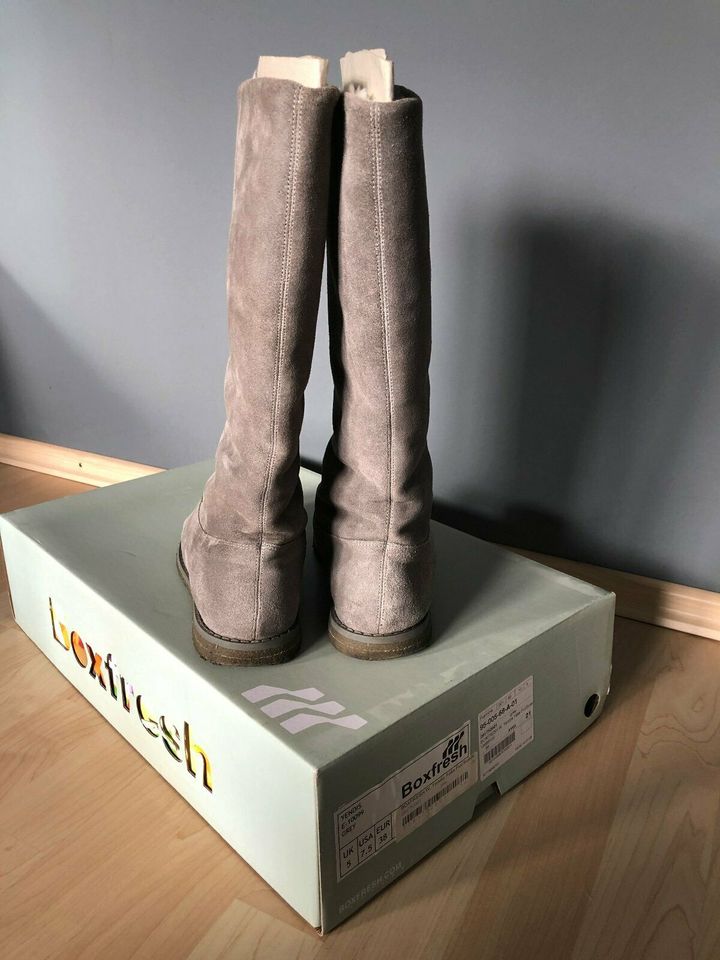 Boxfresh Winterstiefel Yendis Fake Fur grau Gr 38 gefüttert Leder in Mainhausen