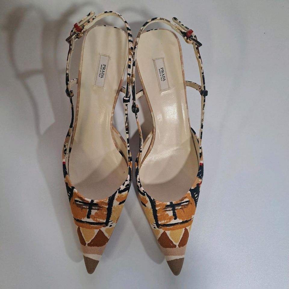 TOP-PRADA Schuhe Slingpumps Gr.39 in Laufen