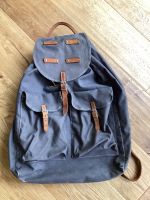 Original Retro Rucksack grau Leder braun ca. 40x10x55 cm Baden-Württemberg - Bitz Vorschau