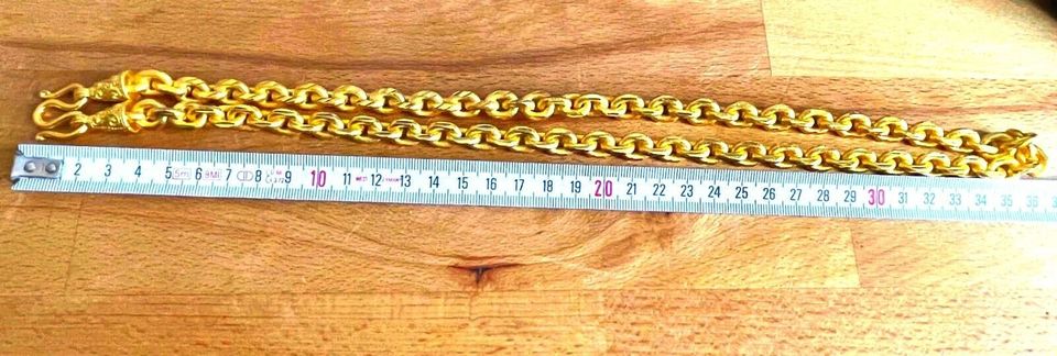 9mm Herren-Halskette vergoldet 24K Thaigold beschichtet Schmuck 2 in Berlin