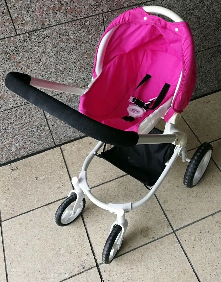 Puppenwagen Baby Born Puppe Wagen Schale Sitz pink weiß in Gießen