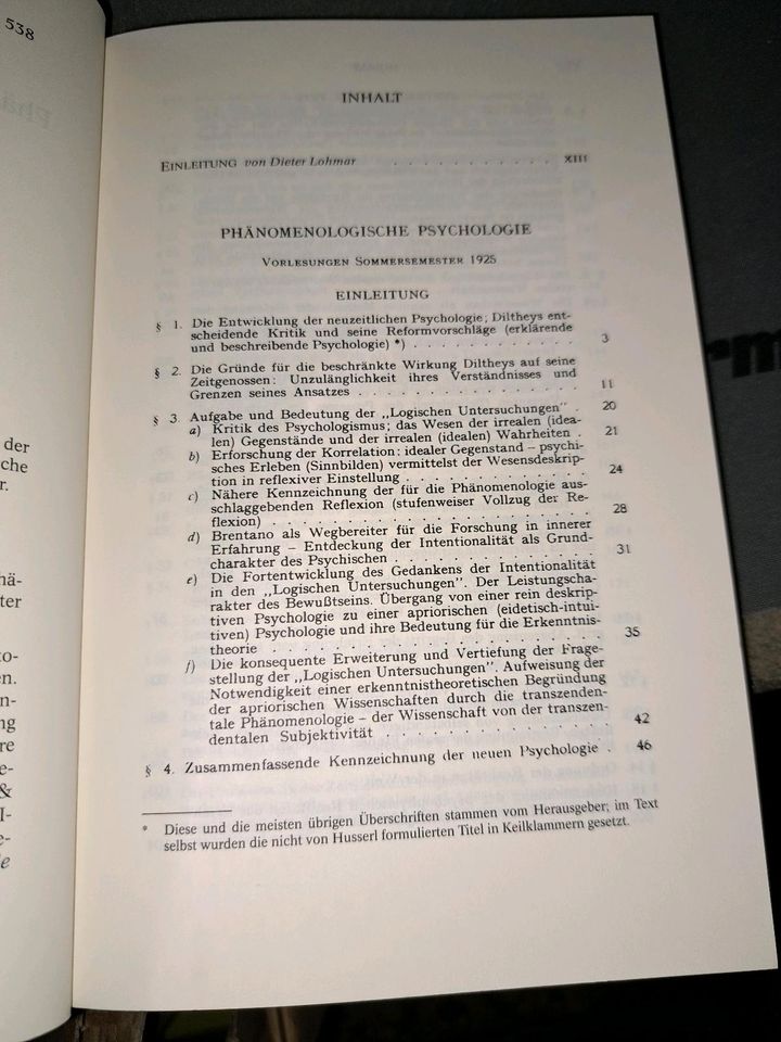 Edmund Husserl Phänomenologische Psychologie Philosophie in Berlin