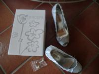 Damenschuhe High Heels silber Gr. 38 Bayern - Großmehring Vorschau