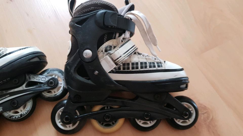 Inlineskates Gr. 33-36 ❤KINDER❤ schwarz/weiß ☆Hy Skate☆ in Bad Kreuznach