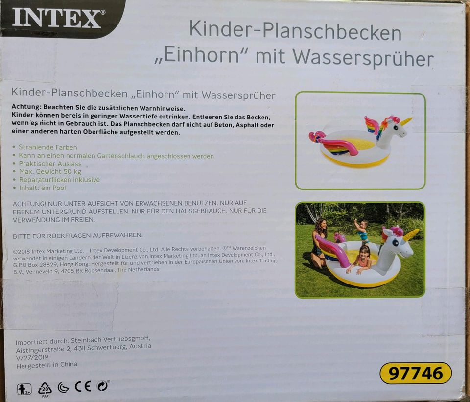 Planschbecken Einhorn neu in Originalverpackung in Traunstein