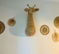 Giraffe, Boho, Bast, Rattan, Wanddekoration, Kinderzimmer Düsseldorf - Bilk Vorschau