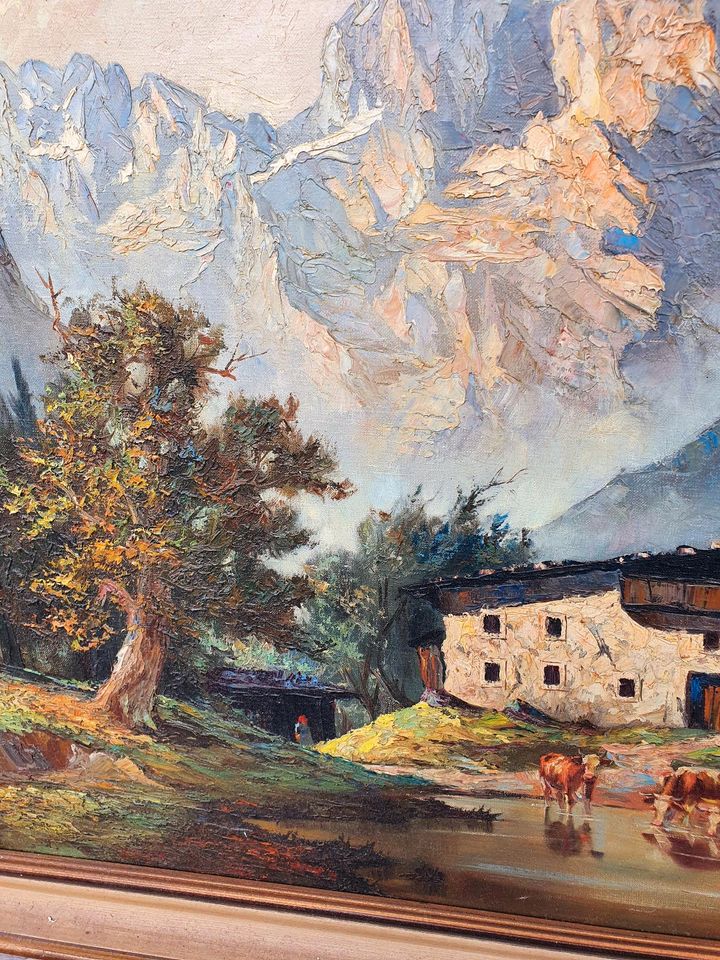 Gemälde Ölgemälde Kunst Bild Willy Peter Ahrweiler Südtirol in Neunkirchen
