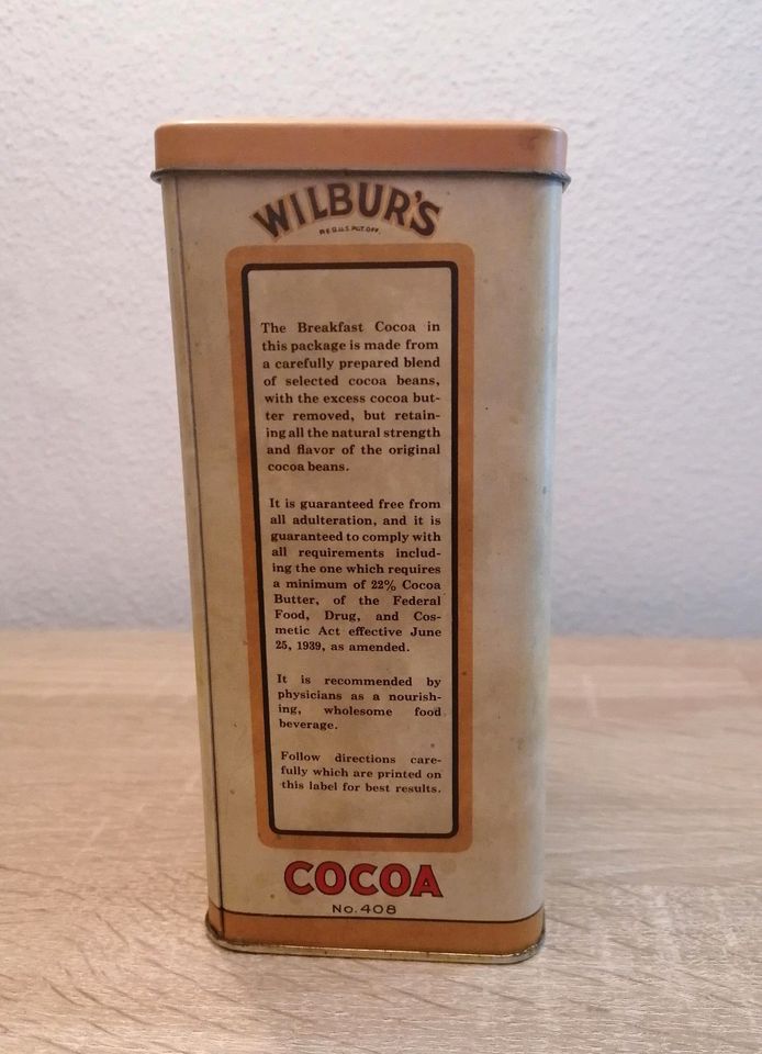 Wilbur's Cocoa Blechdose Dose Rarität in Sohren Hunsrück