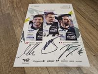 Autogramm JENSEN & MÜLLER & VERGNE WEC 2024 Peugeot Motorsport HY Sachsen - Chemnitz Vorschau