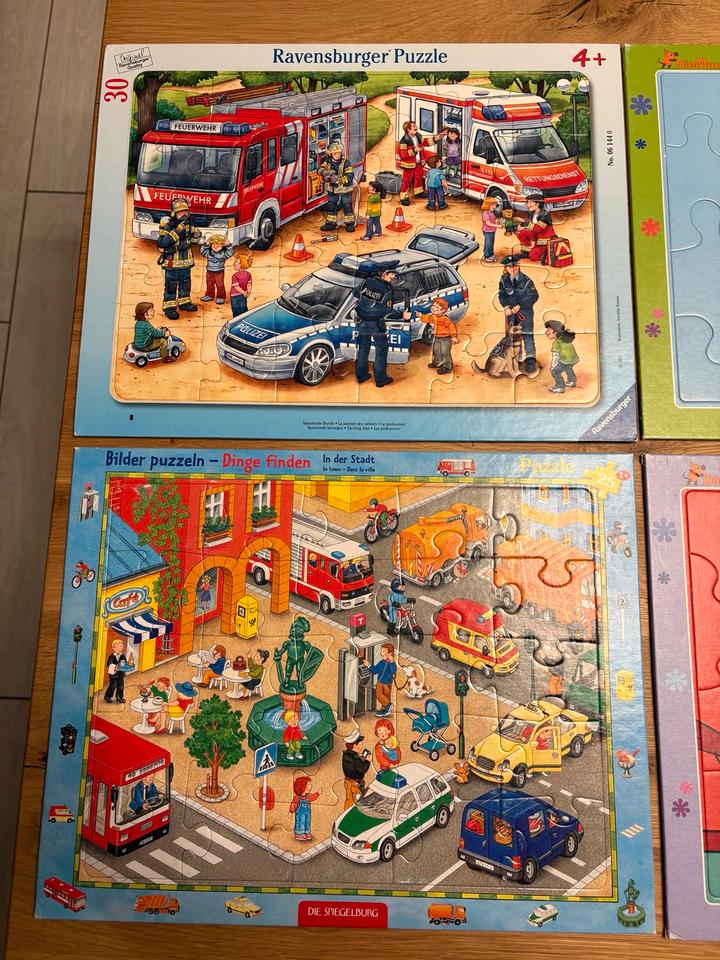 4er Set Rahmenpuzzle Maus Stadt Polizei Feuerwehr Rettungswagen in Oberhausen