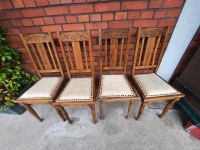 Antik Jugendstil Stühle Stuhl Massiv Eichenholz Alt Bezug Hessen - Groß-Gerau Vorschau