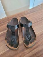 Birkenstock - Zehentrenner Gr. 38 , Lack, schwarz Nordrhein-Westfalen - Würselen Vorschau