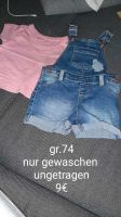 Latzhose latzkleid Jeans gr.74 neu Nordrhein-Westfalen - Rheurdt Vorschau