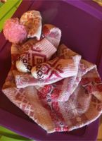 Set flauschiger  Pink gemusterter Schal mit Handschuhen Bayern - Neunburg Vorschau
